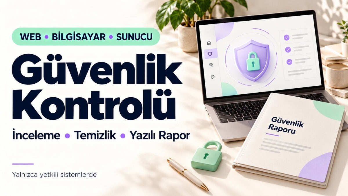 Pikseliva · Web, Bilgisayar ve VPS Güvenlik Kontrolü — konsept hizmet sunumu