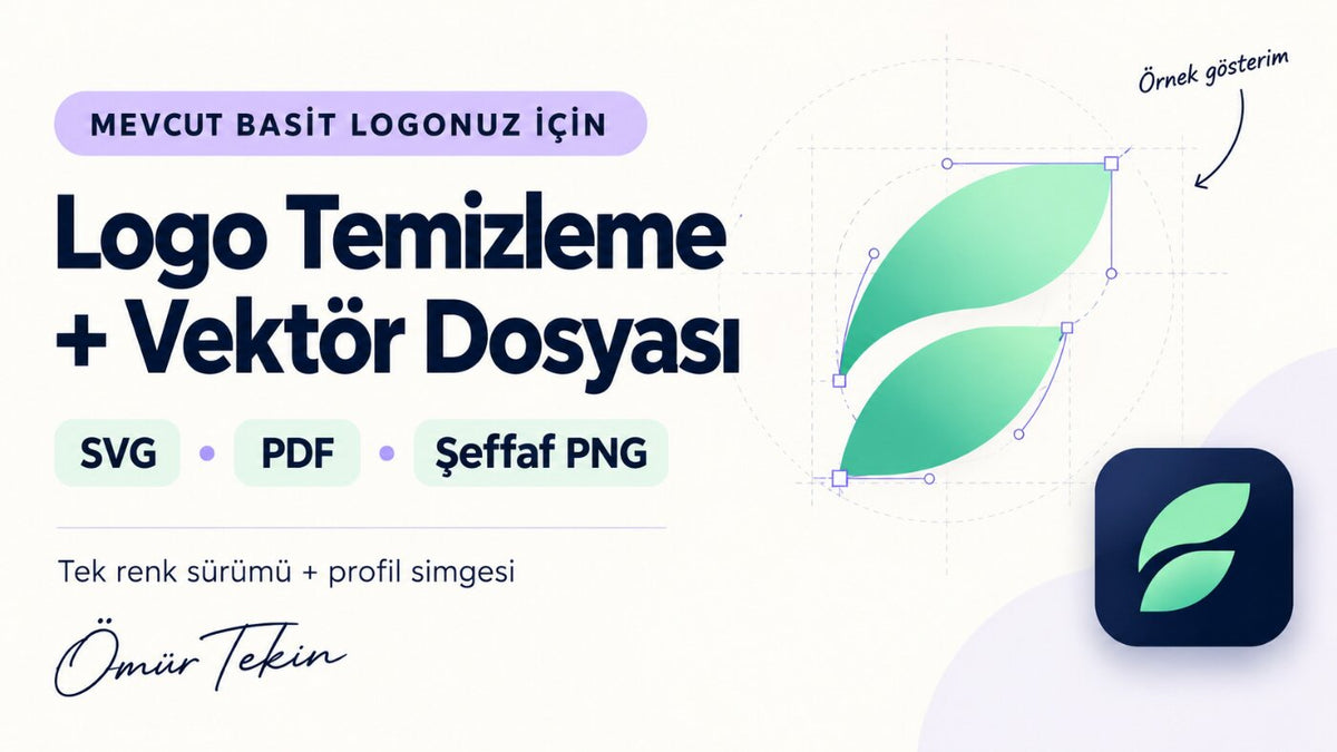 Pikseliva · Logo Temizleme ve Vektör Dosyası — konsept hizmet sunumu