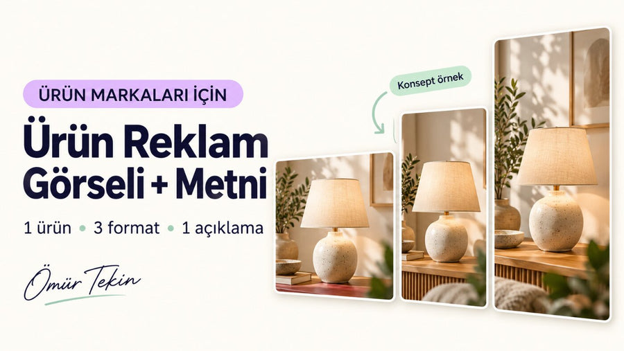 Pikseliva · Ürün Reklam Görseli ve Metni — konsept hizmet sunumu