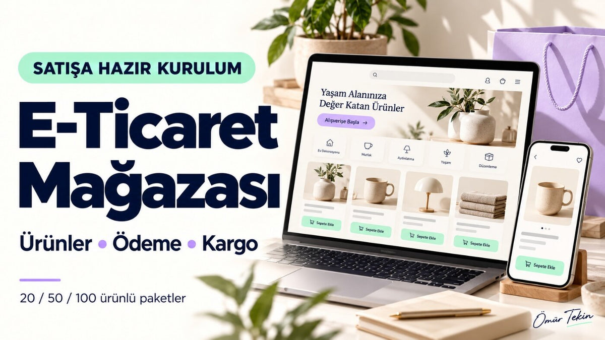 Pikseliva · E-Ticaret Mağazası Kurulumu — konsept hizmet sunumu